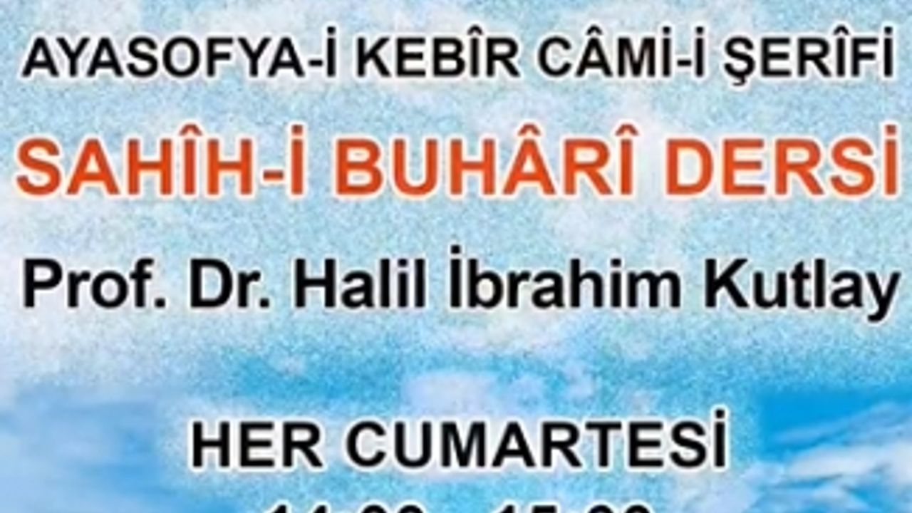 Ayasofya Camii'nde Sahih-i Buhari dersleri