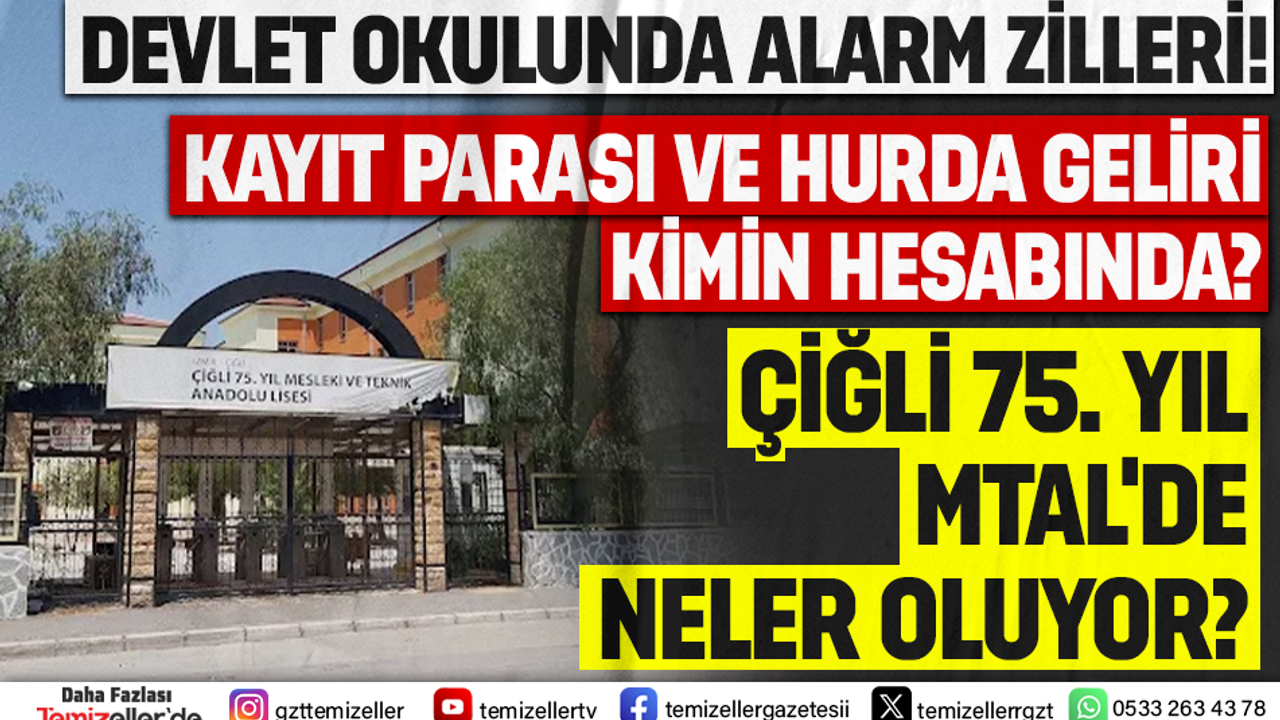 ÇİĞLİ 75. YIL MTAL’DE HURDA SATIŞI, KAYIT PARASI VE TEMİZLİK ÖDEMELERİ İDDİALARI!