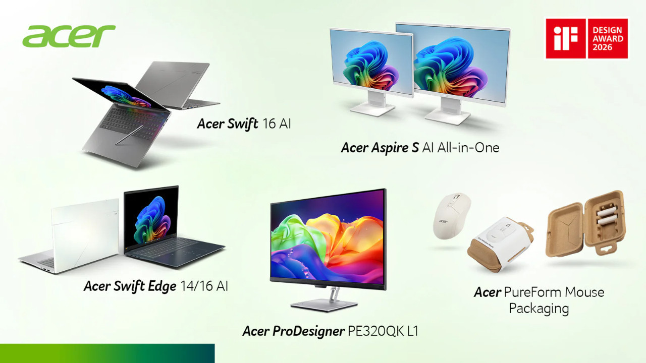 Acer’ın Yapay Zeka Destekli Bilgisayarları Ödülleriyle Taçlandırıldı