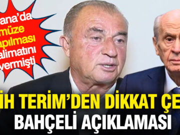Fatih Terim’den Bahçeli’ye Teşekkür: Adana’da Spor Müzesi Kuruluyor
